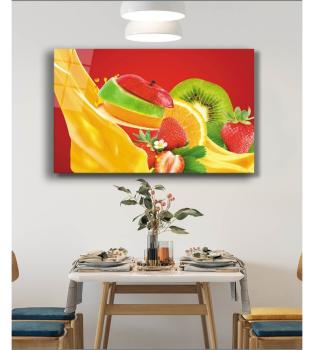 Früchte Art Design rechteckiges spezial Glasbild!